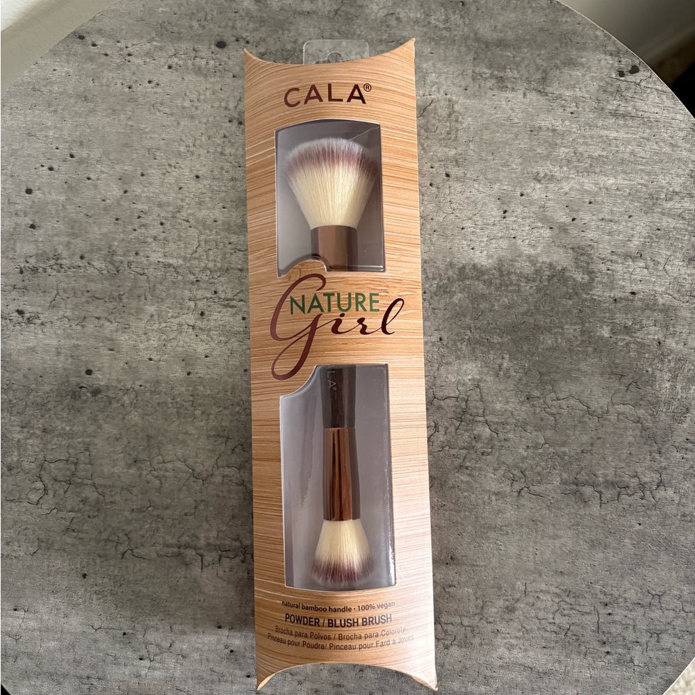 CALA Nature Girl Dual-Ended Powder Blush Brush Makeup Blending Eco Friendly
